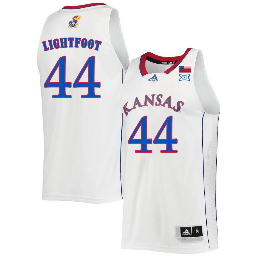 Men #44 Mitch Lightfoot Kansas Jayhawks College Basketball Jerseys Sale-White - Click Image to Close